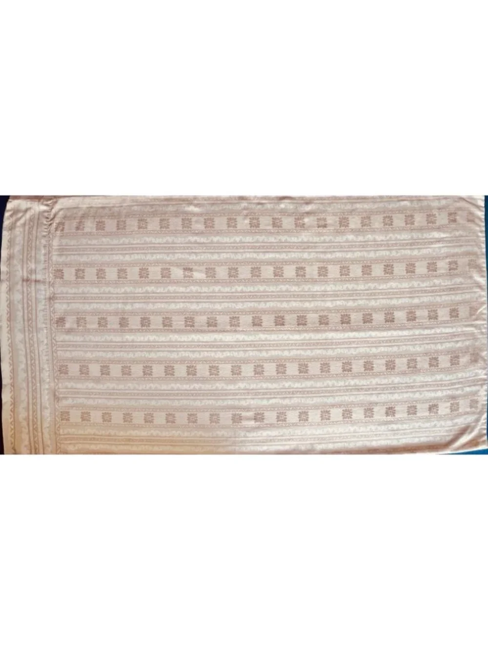 Pair KING Sz Pillowcases 100% Cotton JC Penney Home Tan White Geometric Floral